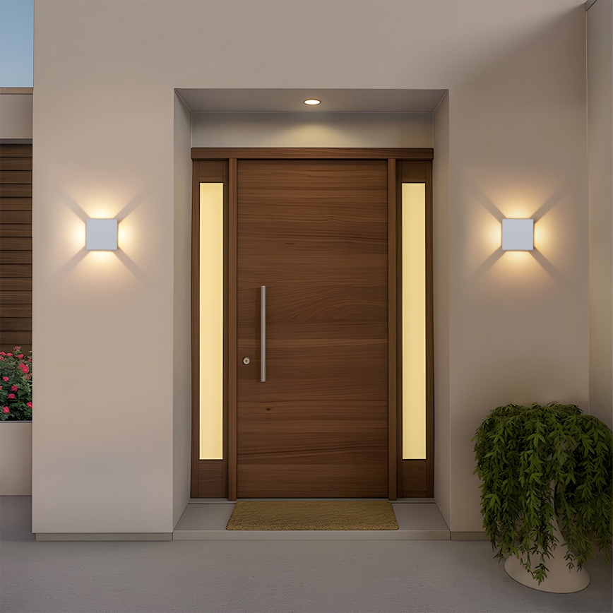 Brilagi - Aplică LED de exterior QUADRAY, 6W, 230V, albă, IP54