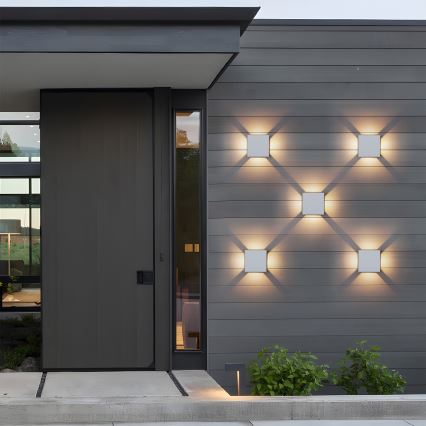 Brilagi - Aplică LED de exterior QUADRAY, 6W, 230V, albă, IP54