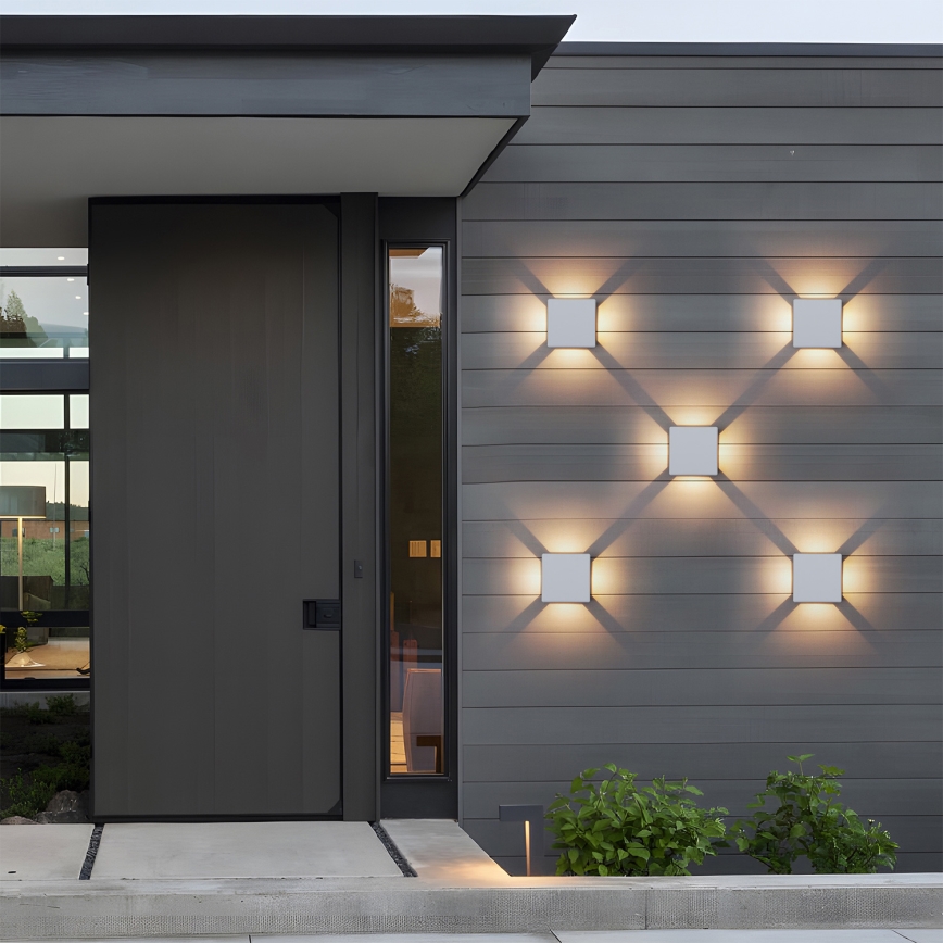 Brilagi - Aplică LED de exterior QUADRAY, 6W, 230V, albă, IP54