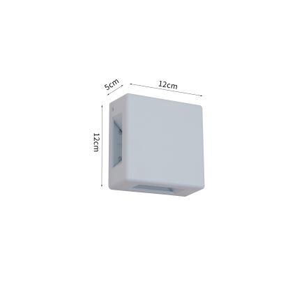 Brilagi - Aplică LED de exterior QUADRAY, 6W, 230V, albă, IP54