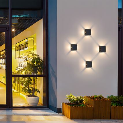 Brilagi - Aplică LED de exterior QUADRAY LED/6W/230V neagră IP54