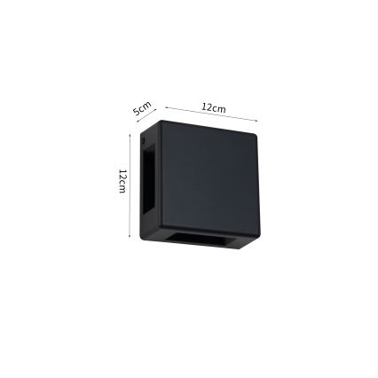 Brilagi - Aplică LED de exterior QUADRAY LED/6W/230V neagră IP54