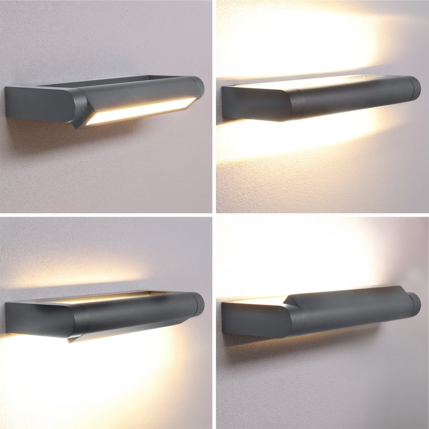 Brilagi - Aplică LED de exterior SALERNO LED/12W/230V 35,5 cm antracit IP65
