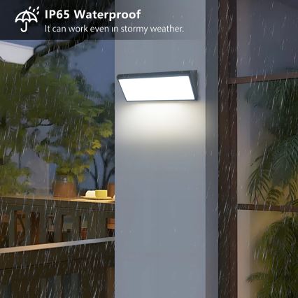 Brilagi - Lampă de perete LED pentru exterior TRIANGLE LED/42W/230V 3000/4000/6500K antracit IP65