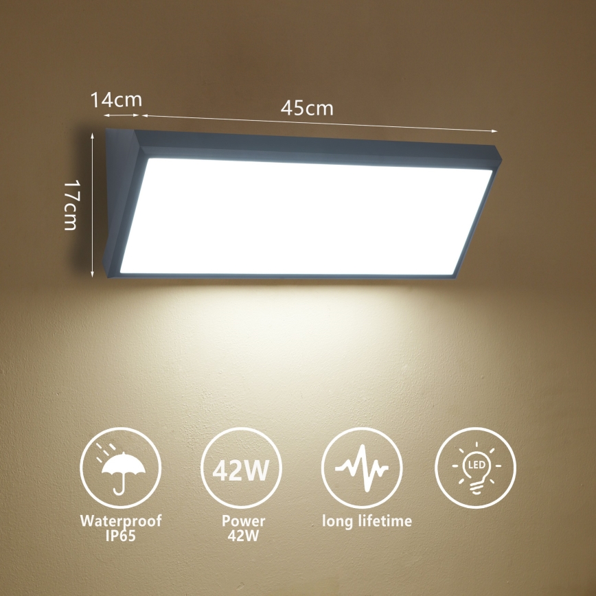 Brilagi - Lampă de perete LED pentru exterior TRIANGLE LED/42W/230V 3000/4000/6500K antracit IP65