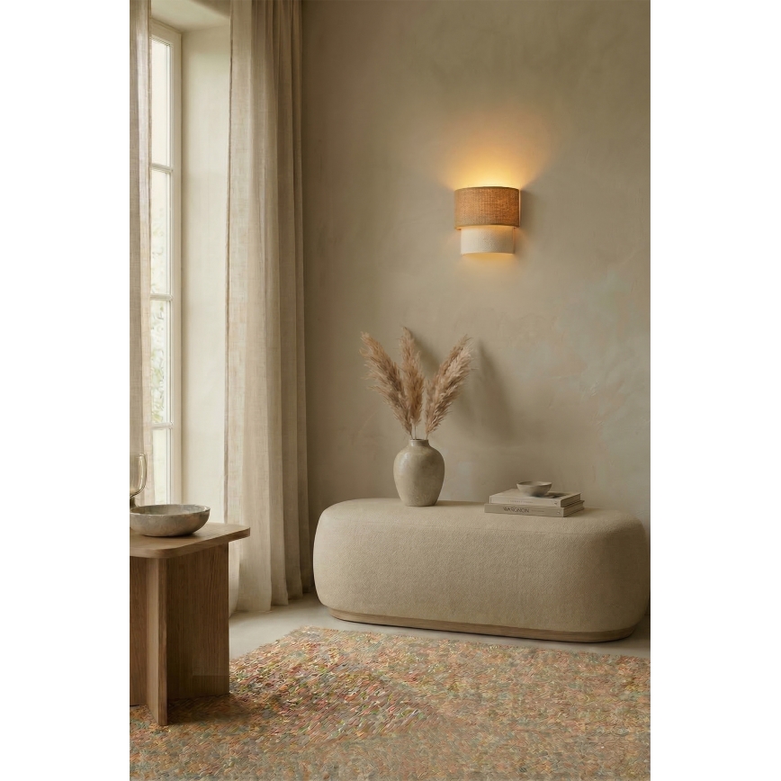 Brilagi - Aplica LED de perete BOHO ECO, 1xE27/10W/230V, bej/crem