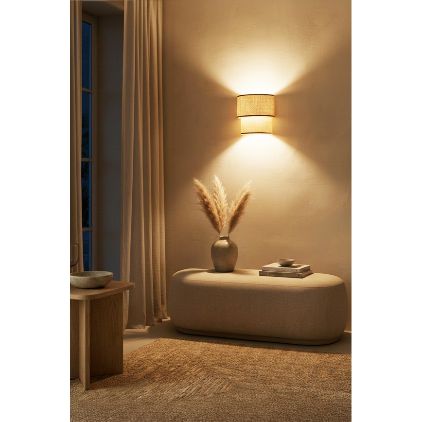 Brilagi - Aplică LED de perete BOHO ECO 1xE27/10W/230V bej