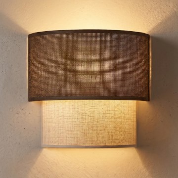 Brilagi - Aplica LED de perete BOHO ECO 1xE27/10W/230V maro/crem