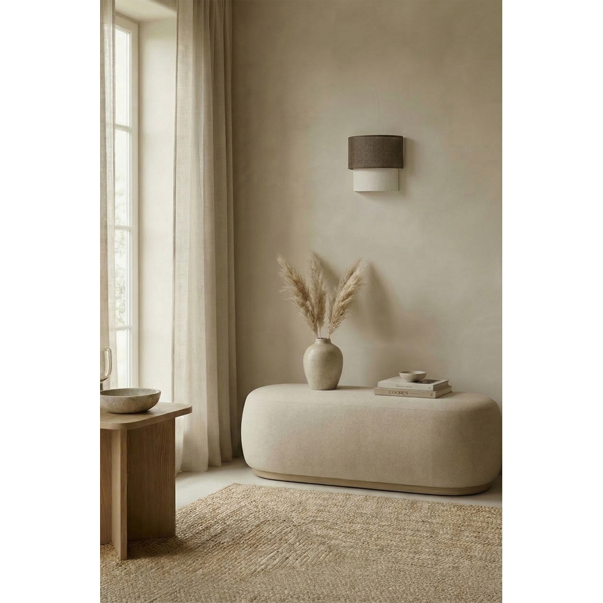 Brilagi - Aplica LED de perete BOHO ECO 1xE27/10W/230V maro/crem