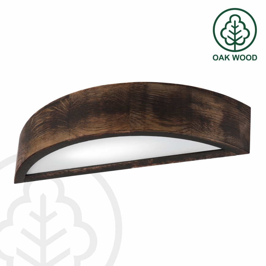 Brilagi - Aplică LED de perete CARVALHO SMOKEY 1xE27/60W/230V, stejar