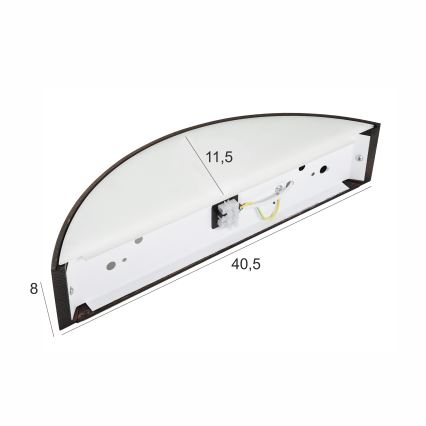 Brilagi - Aplică LED de perete CARVALHO SMOKEY 1xE27/60W/230V, stejar