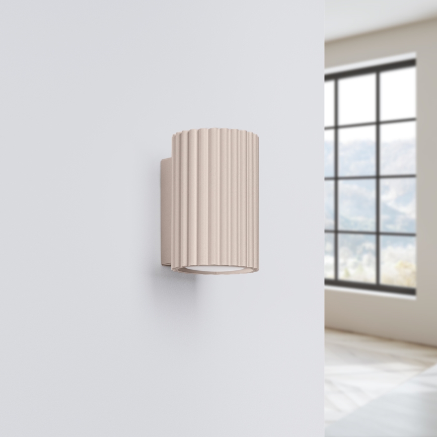 Brilagi - Aplică LED de perete CRESTO 1xGU10/10W/230V 10 cm taupe