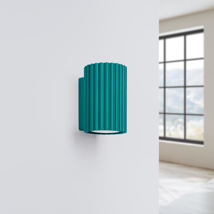 Brilagi - Aplica LED de perete CRESTO 1xGU10/10W/230V 10 cm turcoaz