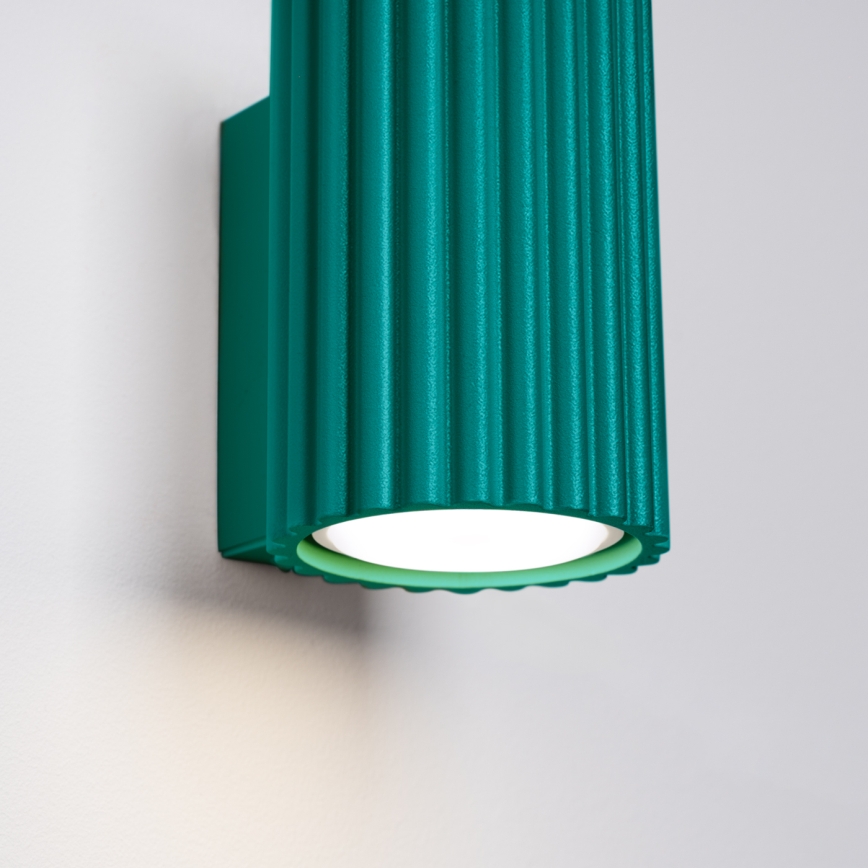 Brilagi - Aplica LED de perete CRESTO 1xGU10/10W/230V 10 cm turcoaz