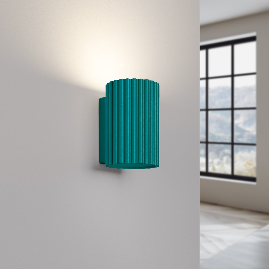 Brilagi - Aplica LED de perete CRESTO 1xGU10/10W/230V 10 cm turcoaz