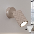 Brilagi - Aplica LED de perete CRESTO, 1xGU10/10W/230V, taupe