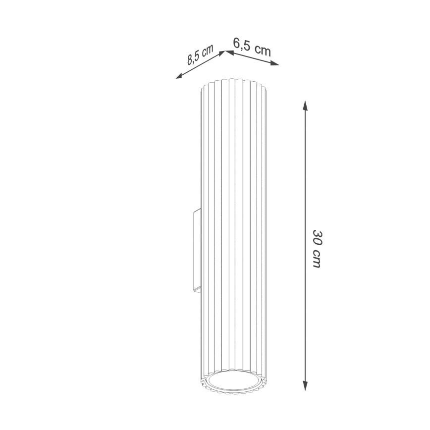 Brilagi - Aplica LED de perete CRESTO, 2x GU10, 10W, 230V, 30 cm, auriu