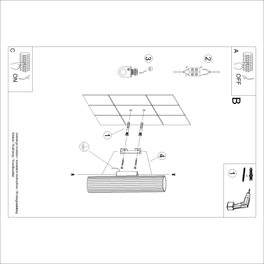 Brilagi - Aplica LED de perete CRESTO, 2x GU10, 10W, 230V, 30 cm, auriu