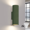 Brilagi - Aplica LED de perete CRESTO 2xGU10/10W/230V 20 cm verde