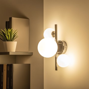 Brilagi - Aplică LED de perete MILLA, 3xG9/3W/230V, crom-negru/alb