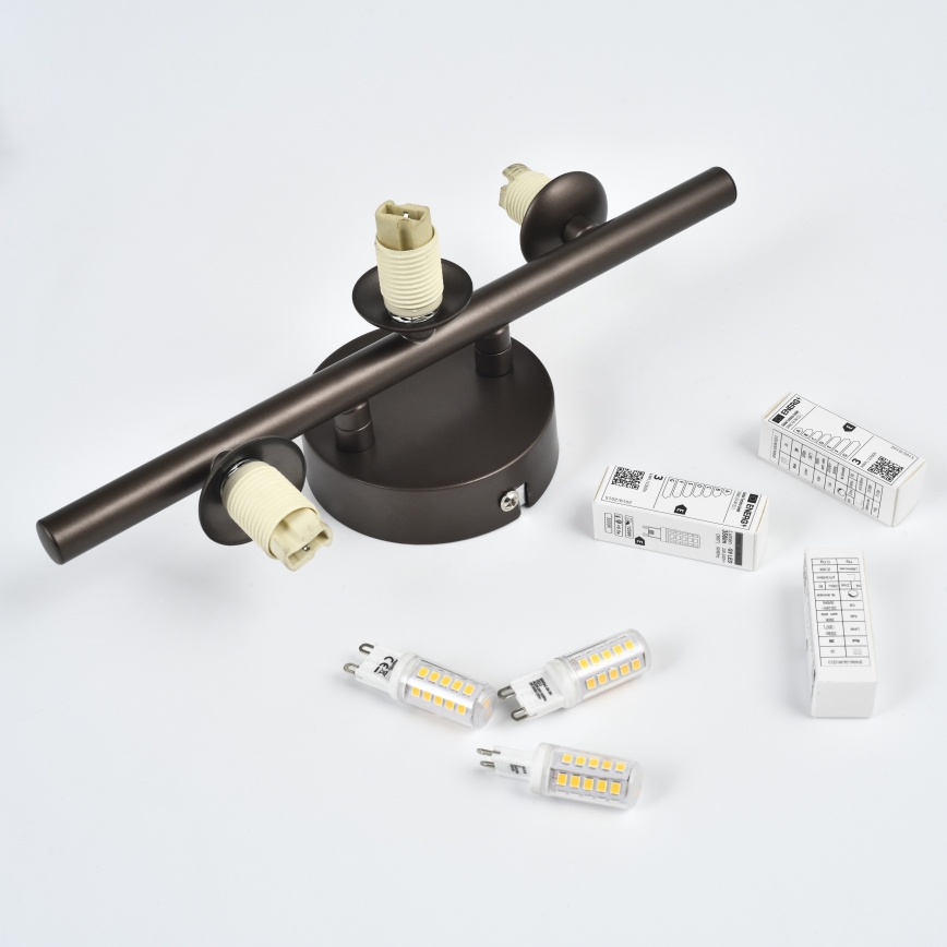 Brilagi - Aplica LED de perete MILLA 3xG9/3W/230V maro/maro fumuriu