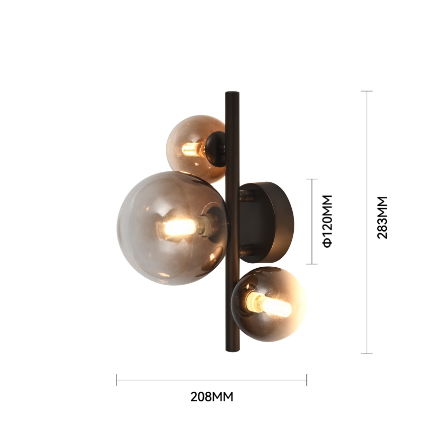 Brilagi - Aplica LED de perete MILLA 3xG9/3W/230V maro/maro fumuriu