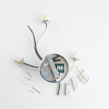 Brilagi - Aplica LED de perete MISTEL 3xG9/3W/230V negru cromat/sticlă fumurie