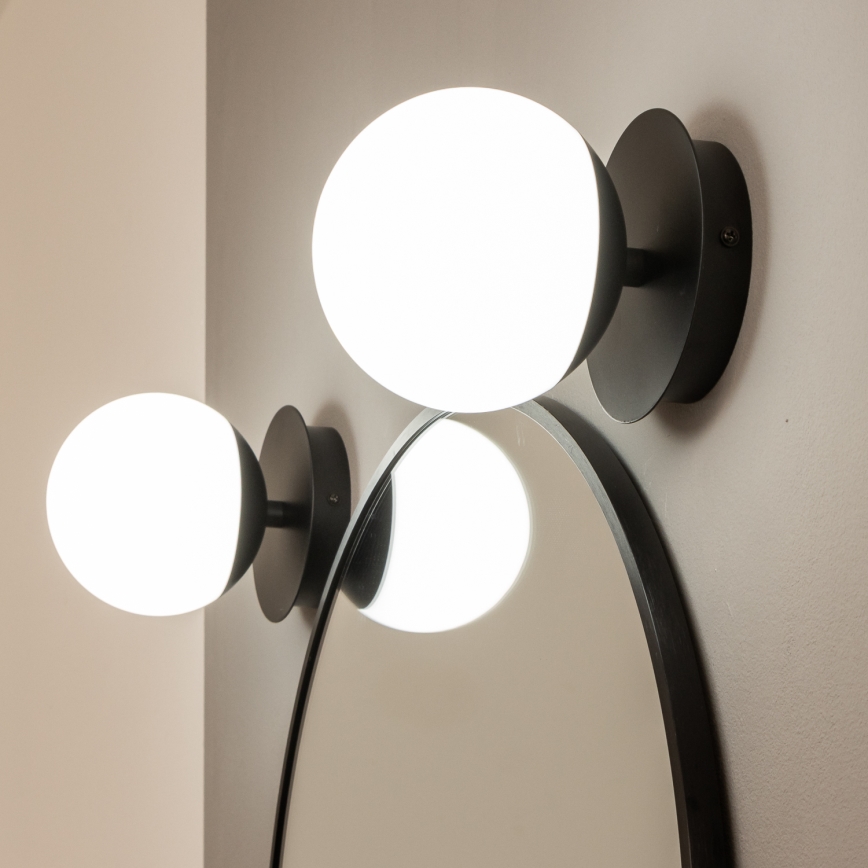 Brilagi - Aplică LED de perete pentru baie BALL, 6W, 230V, 3000/4000/6500K, IP44, negru