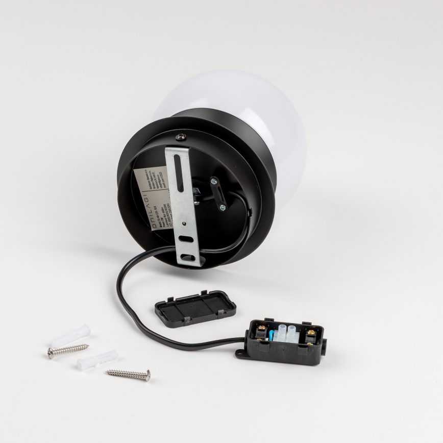 Brilagi - Aplică LED de perete pentru baie BALL, 6W, 230V, 3000/4000/6500K, IP44, negru