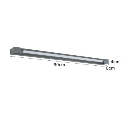 Brilagi - Aplica LED de perete pentru exterior AQUA LINE LED/24W/230V, 90 cm, IP44, antracit, CRI 90
