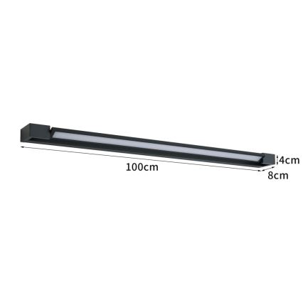 BRILAGI - LED Aplică de perete pentru exterior AQUA LINE LED/28W/230V 100 cm IP44 negru CRI 90