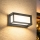 Brilagi - Aplică LED de perete pentru exterior cu senzor PARKER LED/12W/230V antracit IP44