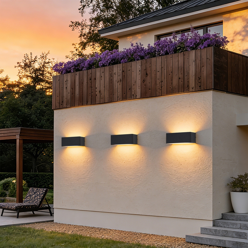 Brilagi - Aplică LED de perete pentru exterior DONNANI LED/7W/230V 20 cm neagră IP44