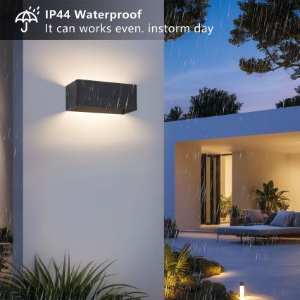 Brilagi - Aplică LED de perete pentru exterior DONNANI LED/7W/230V 20 cm neagră IP44