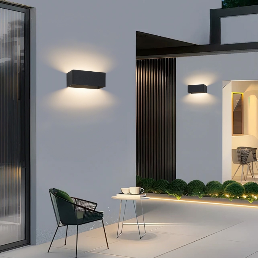 Brilagi - Aplică LED de perete pentru exterior DONNANI LED/7W/230V 20 cm neagră IP44