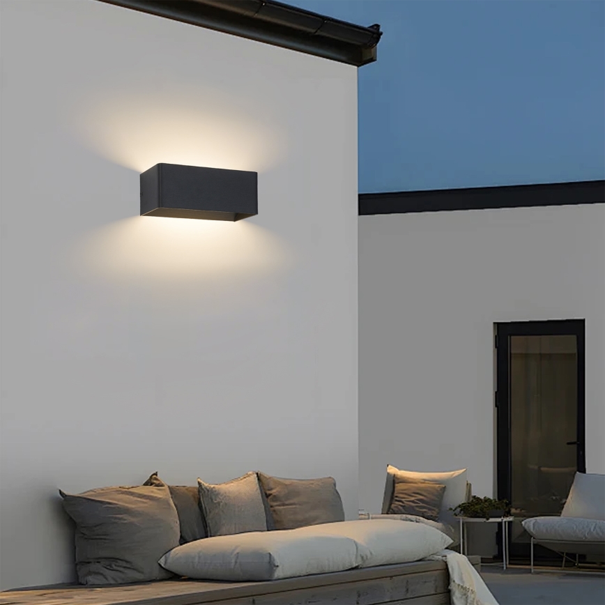 Brilagi - Aplică LED de perete pentru exterior DONNANI LED/7W/230V 20 cm neagră IP44