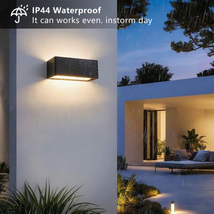 Brilagi - Aplică LED de perete pentru exterior DONNANI LED/7W/230V 20 cm neagră IP44