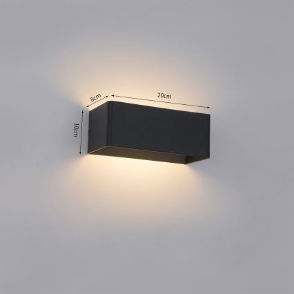 Brilagi - Aplică LED de perete pentru exterior DONNANI LED/7W/230V 20 cm neagră IP44
