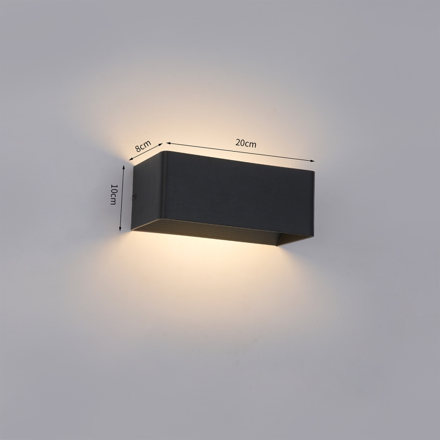 Brilagi - Aplică LED de perete pentru exterior DONNANI LED/7W/230V 20 cm neagră IP44