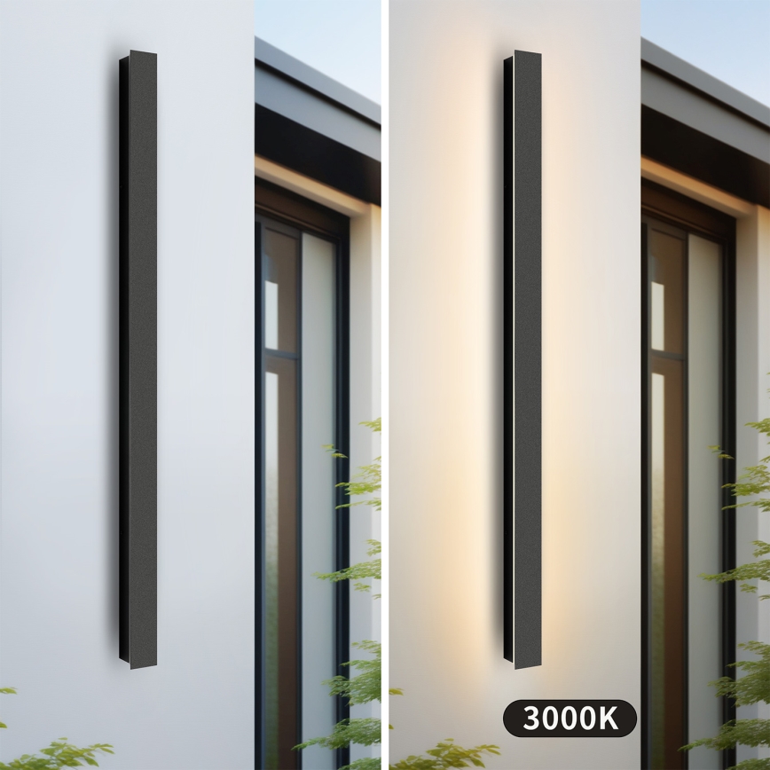 Brilagi - Aplică de perete LED pentru exterior LINEAR LED/22W/230V 3000K IP65 100 cm neagră CRI 90