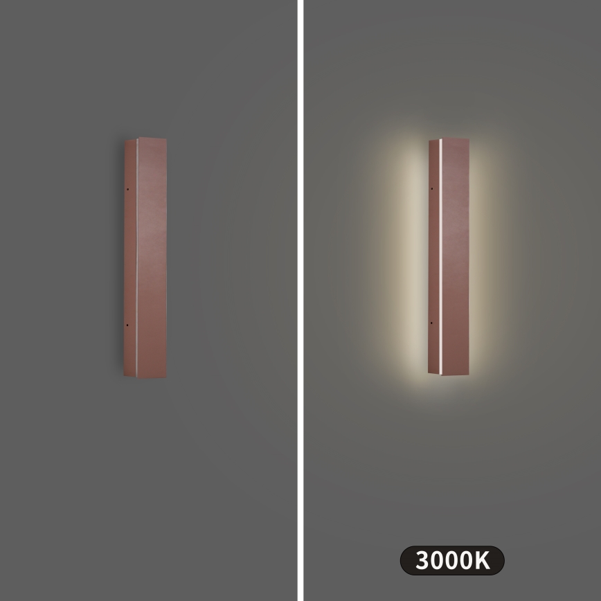 Brilagi - Aplică LED de exterior LINEAR, 8W, 230V, 3000K, IP65, 30 cm, maro, CRI 90