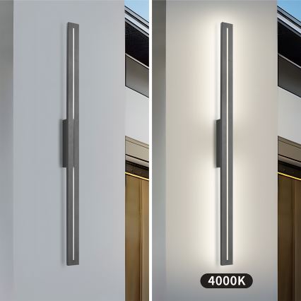 Brilagi - Aplică de perete LED pentru exterior LINEO, 24W, 230V, 4000K, IP65, 100 cm, antracit, CRI 90