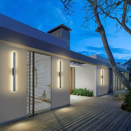 Brilagi - Aplică de perete LED pentru exterior LINEO, 24W, 230V, 4000K, IP65, 100 cm, antracit, CRI 90