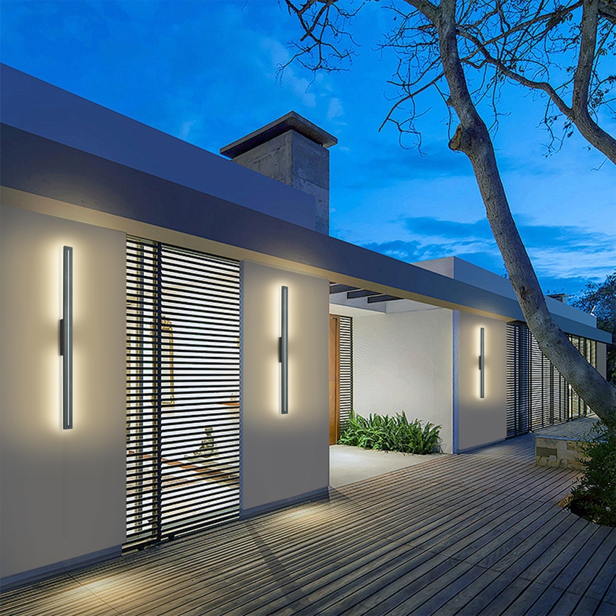 Brilagi - Aplică de perete LED pentru exterior LINEO, 24W, 230V, 4000K, IP65, 100 cm, antracit, CRI 90