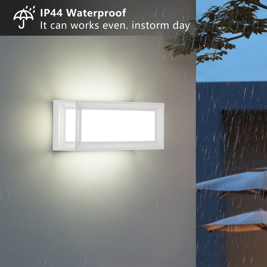 Brilagi - Aplica de perete LED pentru exterior PARKER LED/12W/230V 3000/4500/6000K alb IP44