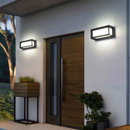 Brilagi - Aplică de perete LED pentru exterior PARKER LED/12W/230V 3000/4500/6000K neagră IP44