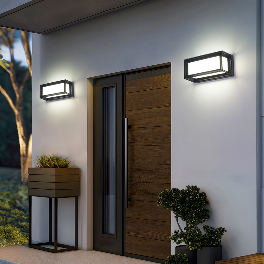 Brilagi - Aplică de perete LED pentru exterior PARKER LED/12W/230V 3000/4500/6000K neagră IP44