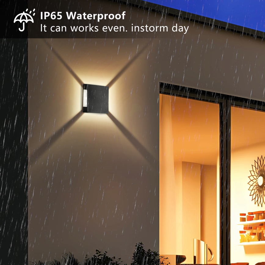 Brilagi - Aplica LED de perete pentru exterior QUADRAY LED/4W/230V neagră IP65