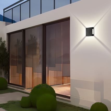 Brilagi - Aplica LED de perete pentru exterior QUADRAY LED/4W/230V neagră IP65