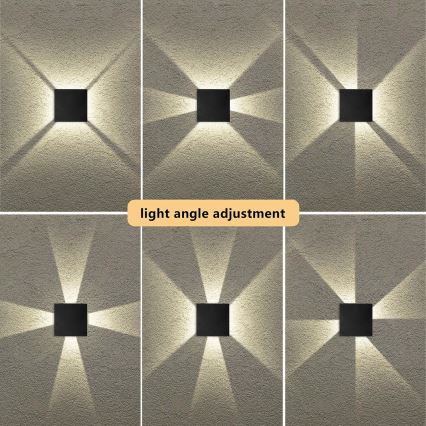 Brilagi - Aplica LED de perete pentru exterior QUADRAY LED/4W/230V neagră IP65